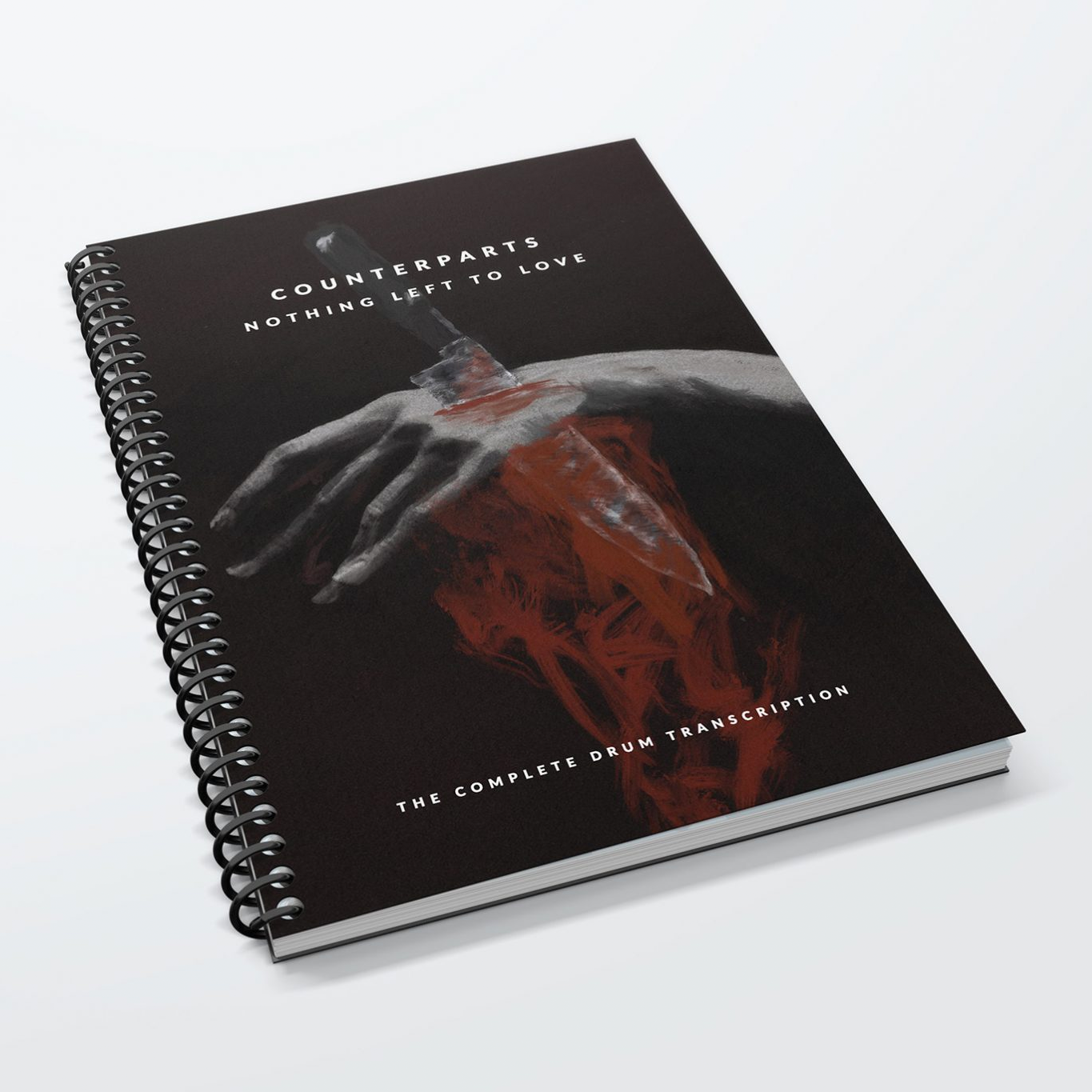 Printed physical "Nothing Left to Love Drum Bundle" book with artwork included.